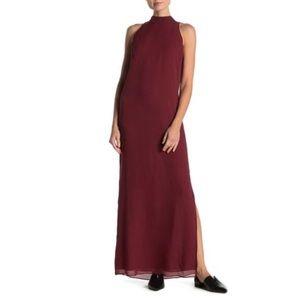 THEORY HALTER MAXI CHIFFON DRESS • 4